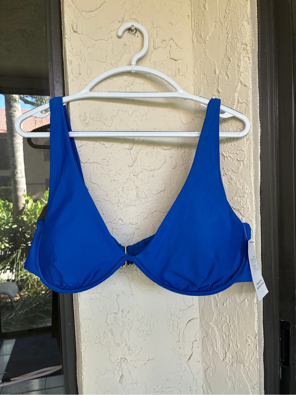 Time and Tru Royal Blue Underwire Bikini Top